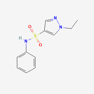 molecular formula C11H13N3O2S B4702821 1-ethyl-N-phenyl-1H-pyrazole-4-sulfonamide 