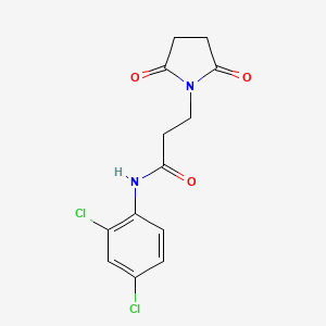 molecular formula C13H12Cl2N2O3 B4702861 N-(2,4-dichlorophenyl)-3-(2,5-dioxo-1-pyrrolidinyl)propanamide 
