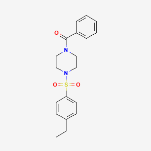 molecular formula C19H22N2O3S B4702863 1-benzoyl-4-[(4-ethylphenyl)sulfonyl]piperazine 