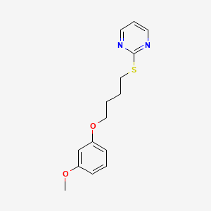 molecular formula C15H18N2O2S B4702869 2-{[4-(3-methoxyphenoxy)butyl]thio}pyrimidine 
