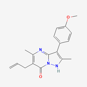 molecular formula C18H19N3O2 B4702885 6-allyl-3-(4-methoxyphenyl)-2,5-dimethylpyrazolo[1,5-a]pyrimidin-7(4H)-one 