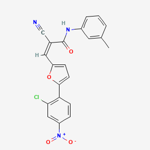 molecular formula C21H14ClN3O4 B4702895 3-[5-(2-chloro-4-nitrophenyl)-2-furyl]-2-cyano-N-(3-methylphenyl)acrylamide 