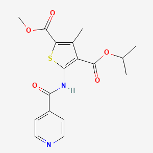 4-isopropyl 2-methyl 5-(isonicotinoylamino)-3-methyl-2,4-thiophenedicarboxylate