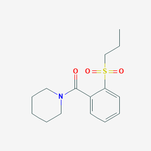 molecular formula C15H21NO3S B4702916 1-[2-(propylsulfonyl)benzoyl]piperidine 