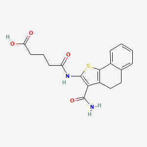 molecular formula C18H18N2O4S B4702932 5-{[3-(aminocarbonyl)-4,5-dihydronaphtho[1,2-b]thien-2-yl]amino}-5-oxopentanoic acid 