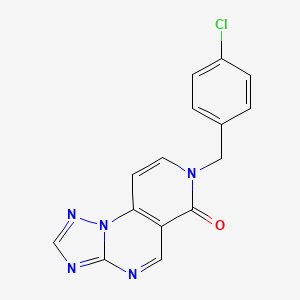 molecular formula C15H10ClN5O B4702940 7-(4-chlorobenzyl)pyrido[3,4-e][1,2,4]triazolo[1,5-a]pyrimidin-6(7H)-one 