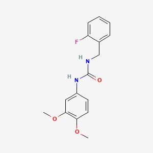 molecular formula C16H17FN2O3 B4702946 N-(3,4-dimethoxyphenyl)-N'-(2-fluorobenzyl)urea 