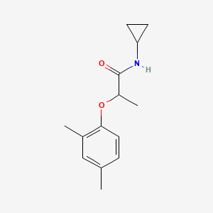 molecular formula C14H19NO2 B4702967 N-cyclopropyl-2-(2,4-dimethylphenoxy)propanamide 