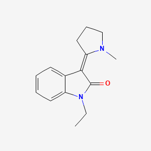 molecular formula C15H18N2O B4702987 1-ethyl-3-(1-methyl-2-pyrrolidinylidene)-1,3-dihydro-2H-indol-2-one 