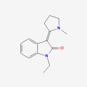 1-ethyl-3-(1-methyl-2-pyrrolidinylidene)-1,3-dihydro-2H-indol-2-one