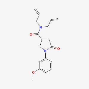 molecular formula C18H22N2O3 B4703024 N,N-diallyl-1-(3-methoxyphenyl)-5-oxo-3-pyrrolidinecarboxamide 