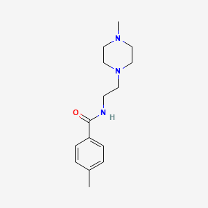 molecular formula C15H23N3O B4703047 4-methyl-N-[2-(4-methyl-1-piperazinyl)ethyl]benzamide 