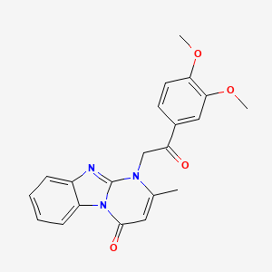 molecular formula C21H19N3O4 B4703049 1-[2-(3,4-dimethoxyphenyl)-2-oxoethyl]-2-methylpyrimido[1,2-a]benzimidazol-4(1H)-one 