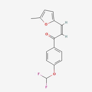 molecular formula C15H12F2O3 B4703056 1-[4-(difluoromethoxy)phenyl]-3-(5-methyl-2-furyl)-2-propen-1-one 