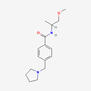 molecular formula C16H24N2O2 B4703064 N-(2-methoxy-1-methylethyl)-4-(1-pyrrolidinylmethyl)benzamide 