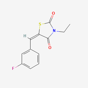molecular formula C12H10FNO2S B4703070 3-ethyl-5-(3-fluorobenzylidene)-1,3-thiazolidine-2,4-dione 