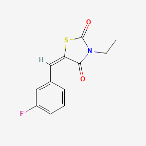 3-ethyl-5-(3-fluorobenzylidene)-1,3-thiazolidine-2,4-dione