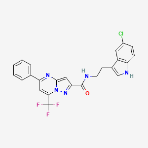 molecular formula C24H17ClF3N5O B4703088 N-[2-(5-chloro-1H-indol-3-yl)ethyl]-5-phenyl-7-(trifluoromethyl)pyrazolo[1,5-a]pyrimidine-2-carboxamide 