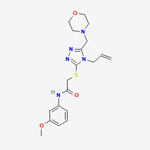 molecular formula C19H25N5O3S B4703096 2-{[4-allyl-5-(4-morpholinylmethyl)-4H-1,2,4-triazol-3-yl]thio}-N-(3-methoxyphenyl)acetamide 