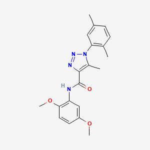 molecular formula C20H22N4O3 B4703098 N-(2,5-dimethoxyphenyl)-1-(2,5-dimethylphenyl)-5-methyl-1H-1,2,3-triazole-4-carboxamide 
