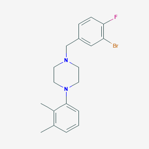 molecular formula C19H22BrFN2 B4703139 1-(3-bromo-4-fluorobenzyl)-4-(2,3-dimethylphenyl)piperazine 