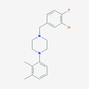 1-(3-bromo-4-fluorobenzyl)-4-(2,3-dimethylphenyl)piperazine