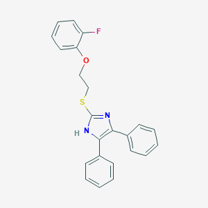 molecular formula C23H19FN2OS B470315 2-{[2-(2-fluorophenoxy)ethyl]sulfanyl}-4,5-diphenyl-1H-imidazole CAS No. 445416-60-4