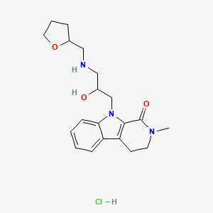molecular formula C20H28ClN3O3 B4703153 9-{2-hydroxy-3-[(tetrahydro-2-furanylmethyl)amino]propyl}-2-methyl-2,3,4,9-tetrahydro-1H-beta-carbolin-1-one hydrochloride 