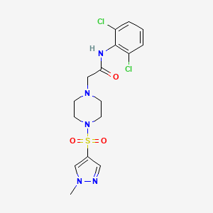 molecular formula C16H19Cl2N5O3S B4703154 N-(2,6-dichlorophenyl)-2-{4-[(1-methyl-1H-pyrazol-4-yl)sulfonyl]-1-piperazinyl}acetamide 