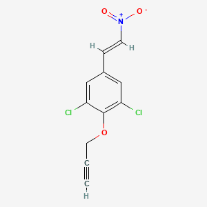 molecular formula C11H7Cl2NO3 B4703173 1,3-dichloro-5-(2-nitrovinyl)-2-(2-propyn-1-yloxy)benzene 