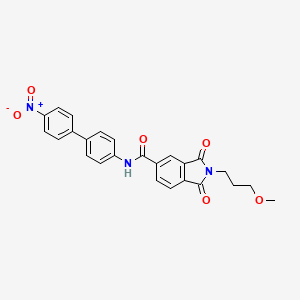 molecular formula C25H21N3O6 B4703175 2-(3-methoxypropyl)-N-(4'-nitro-4-biphenylyl)-1,3-dioxo-5-isoindolinecarboxamide 
