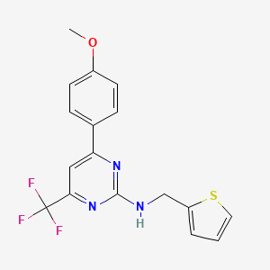 molecular formula C17H14F3N3OS B4703186 4-(4-methoxyphenyl)-N-(2-thienylmethyl)-6-(trifluoromethyl)-2-pyrimidinamine 