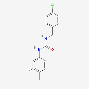 molecular formula C15H14ClFN2O B4703193 N-(4-chlorobenzyl)-N'-(3-fluoro-4-methylphenyl)urea 
