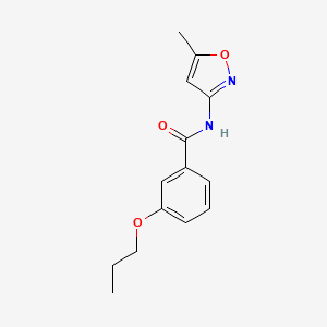 molecular formula C14H16N2O3 B4703196 N-(5-methyl-3-isoxazolyl)-3-propoxybenzamide 