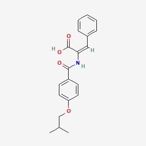 molecular formula C20H21NO4 B4703203 2-[(4-isobutoxybenzoyl)amino]-3-phenylacrylic acid 