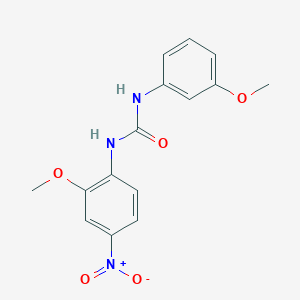 molecular formula C15H15N3O5 B4703215 N-(2-methoxy-4-nitrophenyl)-N'-(3-methoxyphenyl)urea 