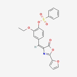 2-ethoxy-4-{[2-(2-furyl)-5-oxo-1,3-oxazol-4(5H)-ylidene]methyl}phenyl benzenesulfonate