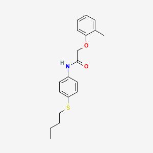 molecular formula C19H23NO2S B4703237 N-[4-(butylthio)phenyl]-2-(2-methylphenoxy)acetamide 