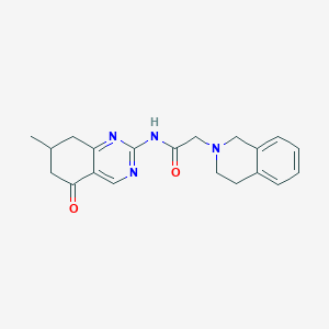 molecular formula C20H22N4O2 B4703269 2-(3,4-dihydro-2(1H)-isoquinolinyl)-N-(7-methyl-5-oxo-5,6,7,8-tetrahydro-2-quinazolinyl)acetamide 