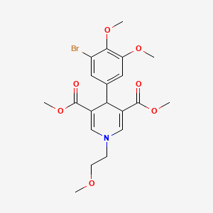 molecular formula C20H24BrNO7 B4703272 dimethyl 4-(3-bromo-4,5-dimethoxyphenyl)-1-(2-methoxyethyl)-1,4-dihydro-3,5-pyridinedicarboxylate 