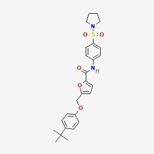 5-[(4-tert-butylphenoxy)methyl]-N-[4-(1-pyrrolidinylsulfonyl)phenyl]-2-furamide