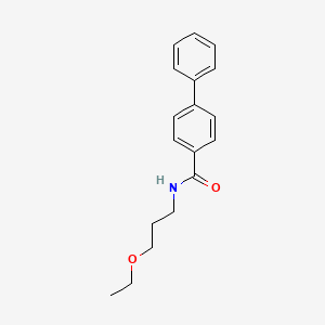 molecular formula C18H21NO2 B4703293 N-(3-ethoxypropyl)-4-biphenylcarboxamide 