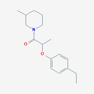 molecular formula C17H25NO2 B4703301 1-[2-(4-ethylphenoxy)propanoyl]-3-methylpiperidine 