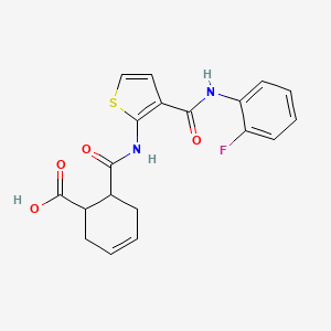 6-{[(3-{[(2-fluorophenyl)amino]carbonyl}-2-thienyl)amino]carbonyl}-3-cyclohexene-1-carboxylic acid