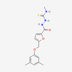 molecular formula C16H19N3O3S B4703333 2-{5-[(3,5-dimethylphenoxy)methyl]-2-furoyl}-N-methylhydrazinecarbothioamide 