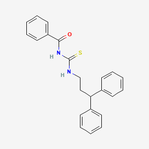 molecular formula C23H22N2OS B4703337 N-{[(3,3-diphenylpropyl)amino]carbonothioyl}benzamide 