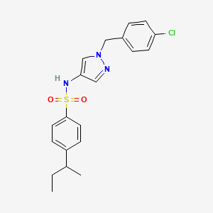 molecular formula C20H22ClN3O2S B4703343 4-sec-butyl-N-[1-(4-chlorobenzyl)-1H-pyrazol-4-yl]benzenesulfonamide 