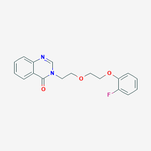 molecular formula C18H17FN2O3 B4703349 3-{2-[2-(2-fluorophenoxy)ethoxy]ethyl}-4(3H)-quinazolinone 