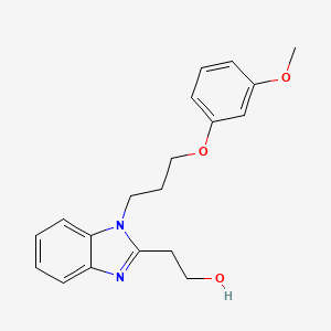 molecular formula C19H22N2O3 B4703385 2-{1-[3-(3-methoxyphenoxy)propyl]-1H-benzimidazol-2-yl}ethanol 