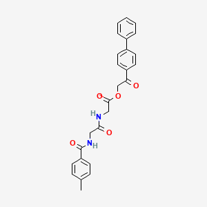 molecular formula C26H24N2O5 B4703402 2-(4-biphenylyl)-2-oxoethyl N-(4-methylbenzoyl)glycylglycinate 